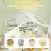 White Twin Size Wooden House Bed TwoUnderbedStorageDrawers