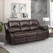 Manual Recliner Loveseat - Brown Faux Leather