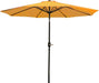 Sunnydaze Outdoor Patio Umbrella with Tilt & Crank, Gold, 9Ft