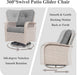 Patio Furniture Set, 12-Piece Outdoor Sectional Sofa with Swivel Rocker Chairs & Ottomans, Wicker Patio Conversation Set with Coffee Table, Gray Cushions