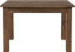 Rustic Brown Solid Wood Dining Table, Kitchen Table with Square Legs, Farmhouse Dining Table, 46" X 30", Seats 4, Rustic Finish for Indoor or Outdoor Use