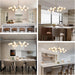 Gold Mid Century Modern Rectangle Chandelier Light