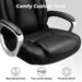 Ergonomic Office Chair Home Office Desk Chairs Comfy Back Support PU Leather Executive Office Chair with Wheels Headrest Padded Armrests Height Adjustable Tilt Swivel Rolling Reclining Seat