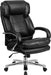 Hercules Series Leathersoft Swivel Office Chair with Loop Arms, Ergonomic High-Back Executive Chair with Padded Seat and Arms, Black