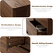 6 Drawer Walnut Dresser for Bedroom, 47.2" Wide Modern Chest of Drawers with 6 Large Storage Space with Curved Edge Design, Large Dresser for Bedroom,Walnut