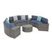 Wicker 6 - Person Modular Patio Conversation Sets with Cushions