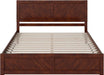 , Canyon King Platform Bed with Matching Footboard, Walnut