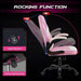 Computer Gaming Desk Chair - Pink Ergonomic Office Executive Adjustable Swivel Task PU Leather Racing Chair with Flip-Up Armrest for Adults, Kids, Men, Girls, Gamer, White Pink