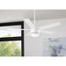 Merwry 52 In. Intergrated LED Matte White Ceiling Fan with Light and Remote Control