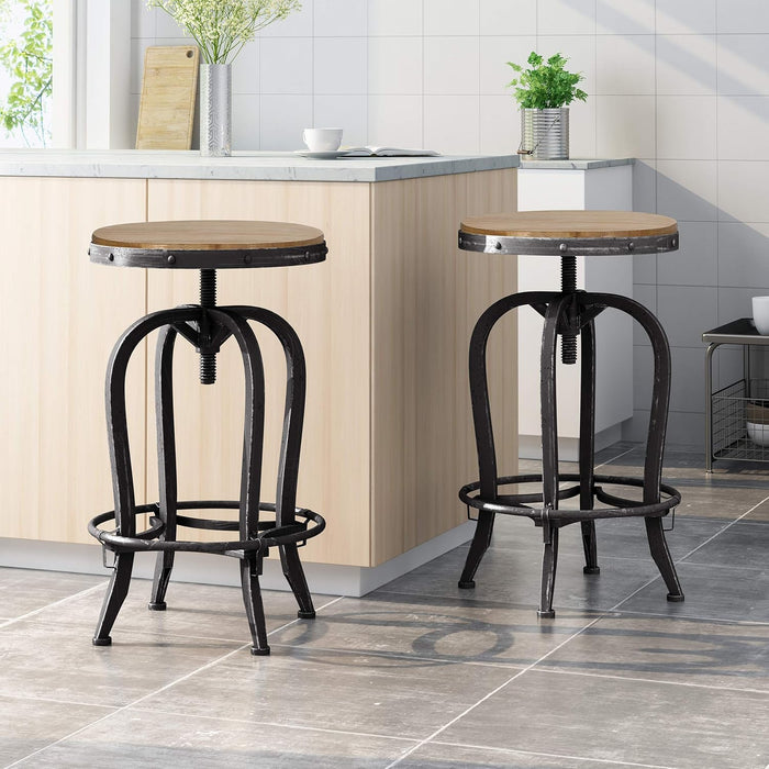 Farmdale Barstool, Antique + Pewter