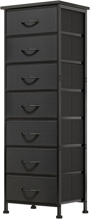 Black Tall Dresser with 7 Drawers