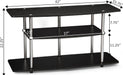 Designs2Go No Tools 46 Inch 3 Tier Wide TV Stand, Black