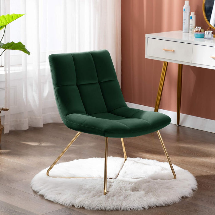 Velvet Accent Retro Leisure Lounge Chair
