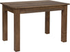 Rustic Brown Solid Wood Dining Table, Kitchen Table with Square Legs, Farmhouse Dining Table, 46" X 30", Seats 4, Rustic Finish for Indoor or Outdoor Use