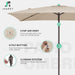 6.5 X 10 Ft Rectangular Patio Umbrella W/Crank, Beige