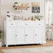 55" Kitchen Buffet Cabinet with Storage, Sideboard with Drawer, White