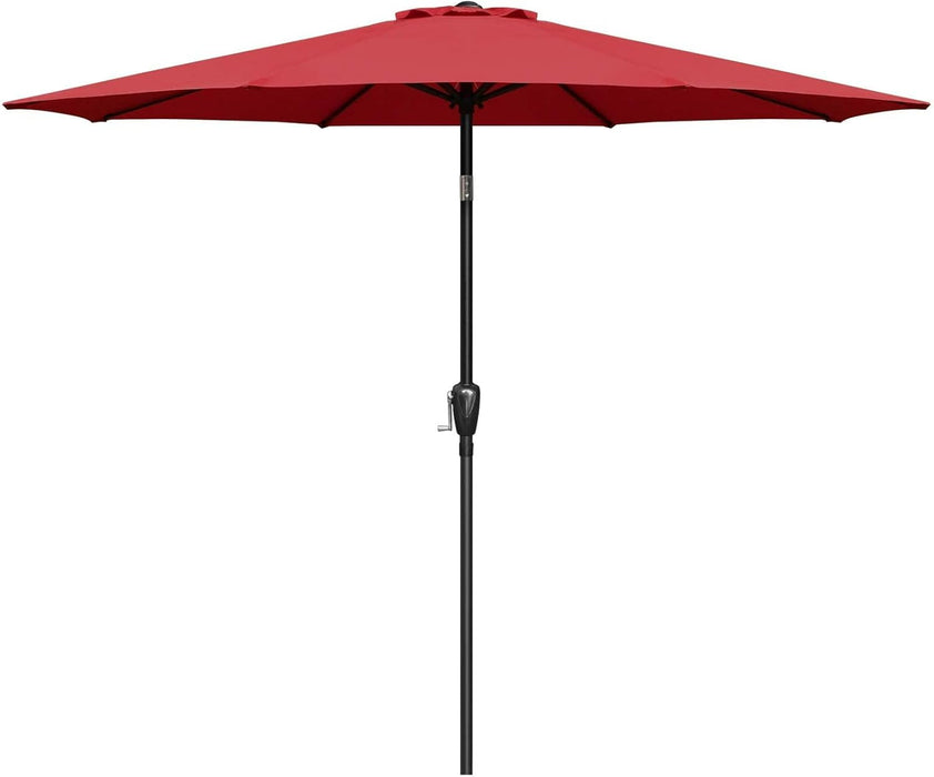 9' Patio Umbrella Outdoor Table Market Yard Umbrella with Push Button Tilt/Crank