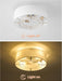 Low Profile Ceiling Fans with Lights, 20" Flush Mount Ceiling Fan with Light, Boho Bladeless with 6 Speeds, Rattan Remote Control for Bedroom, Nursery, Living Room