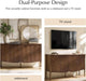 58" Fluted Sideboard Buffet Cabinet with Storage, Walnut