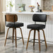 Swivel Bar Stools Set of 3, 26" Counter Height, Black