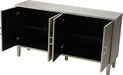 Modern 60 Inch Wide Silver Sideboard Buffet Cabinet