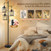 Dimmable Floor Lamp, Farmhouse Standing Lamp with Elegant Metal Cage, Industrial Tall Tree Floor Lamps for Living Room, Bedroom, Study Room, Office, 2000LM LED Bulbs Included - 68", Black