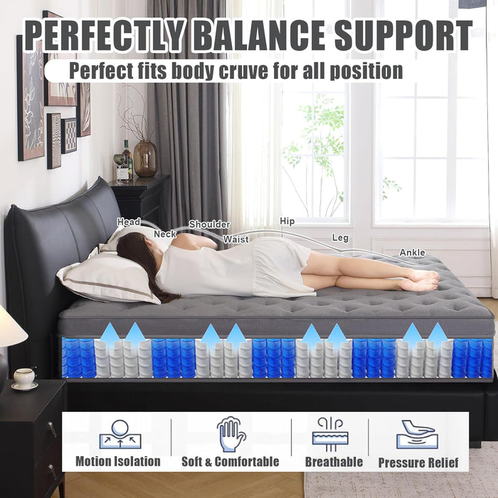 Full Size 12 Inch MemoryFoam Mattress CertipurUSCertified
