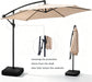 10FT Cantilever Offset Patio Outdoor Umbrella with Base Included