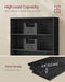 Ebony Black Freestanding Six Tier Bookcase Shelving