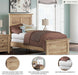 Signature Design by Ashley Fenderport Twin Bed Frame with Panel Headboard and Footboard, Cottage Bedroom Style for Kids and Guest Rooms, Natural Brown