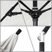 11' round Crank Lift, Collar Tilt, Aluminum Pole, Fiberglass Rib Patio Umbrella, Black Finish, White