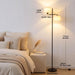 Black Floor Lamp for Living Room with Rotatable Shade,Foot Switch