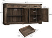Buffet Cabinet, 61” Large Sideboard Buffet Storage Cabinet with 3 Drawers, Farmhouse Coffee Bar with 4 Doors, Buffet Table for Kitchen, Living Room, Antique Oak
