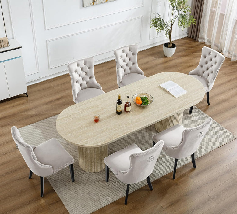 62.99"-94.5" Extendable Dining Table, Rustic Kitchen Dining Room Table with Wood Leg, Expandable Farmhouse Dining Table Conference Table for Living Dining Room Home Office