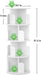 Rotating Corner Bookshelf 360 Degree White Storage