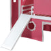 Pink Twin Loft Bed With Slide Integratedguardrails