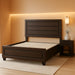 Home Furnishings - Kauffman - Wood - Queen Platform Bed with Horizontal Planked Headboard, 4 Drawers, and Side Storage - Bedroom - Dark Cocoa - 204390Q