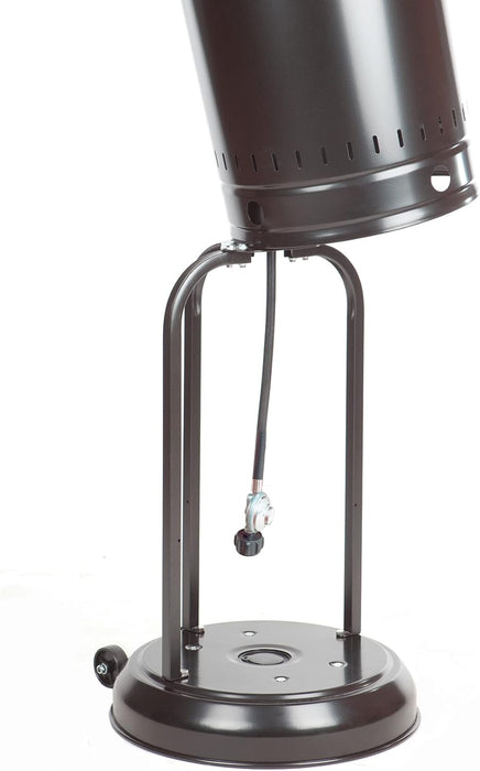 46,000 BTU Outdoor Propane Patio Heater with Wheels, Commercial & Residential, Havana Bronze, 32.1 X 32.1 X 91.3 Inches (Lxwxh)