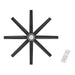 Kensgrove II 72 In. Smart Indoor/Outdoor Matte Black Ceiling Fan with Remote Included Powered by Hubspace