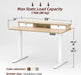 Standing Desk with Two Drawers, Stand up Standing Desk Adjustable Height, Electric Sit Stand Table with Storage Shelf and Splice Board, 55 * 24 Inch, Maple