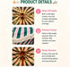 Fringe Patio Umbrella with Solar Powered String Lights, Boho Patio Umbrella for Outdoor, Garden, Deck, Pool, Push Button Tilt Pole