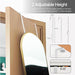 57X16 Door Hanging Full Length Mirror, Floor Stand (Height 5.7Ft Just Body In1.3Ft) / Wall Mounted Metal Frame Arch Dressing Mirrors for Bedroom Living Room 57 Inch Gold
