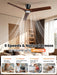 52 Inch Solid Walnut Wooden Ceiling Fan With Remote