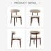 Wooden Dining Chairs Set of 4, Upholstered Kitchen Side Chair, Beige