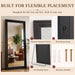 71"X32" Full Length Mirror, Large Wood Floor Mirror, Black