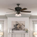 Promenade Indoor Ceiling Fan with LED Lights and Remote Control, 54", Brittany Bronze