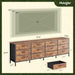 70 Inches Dresser Entertainment Center Rustic Brown