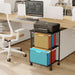 Rolling 2-Drawer File Cabinet with Printer Stand