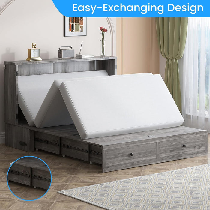 Queen Murphy Cabinet Wallbed With Mattress Included
