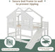 TwinOverTwin Bunk Bed Premium Solidwood White Slide